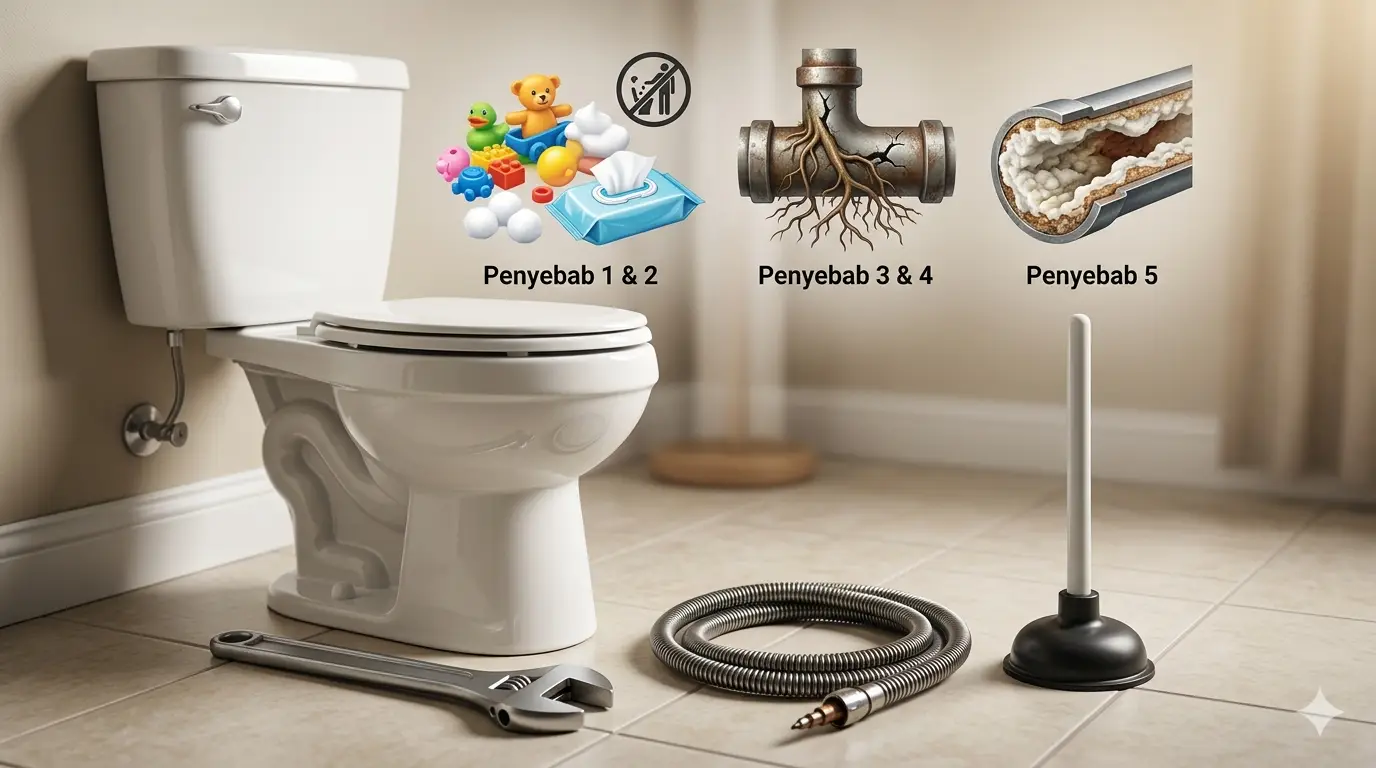 WC Mampet? Ini Penyebab Paling Umum dan Cara Mengatasinya