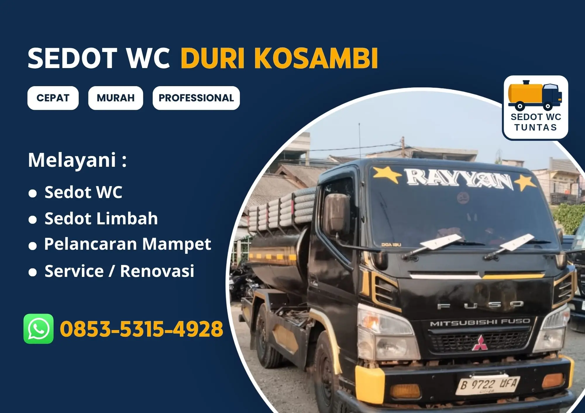 Sedot WC Duri Kosambi Murah Profesional 24 Jam
