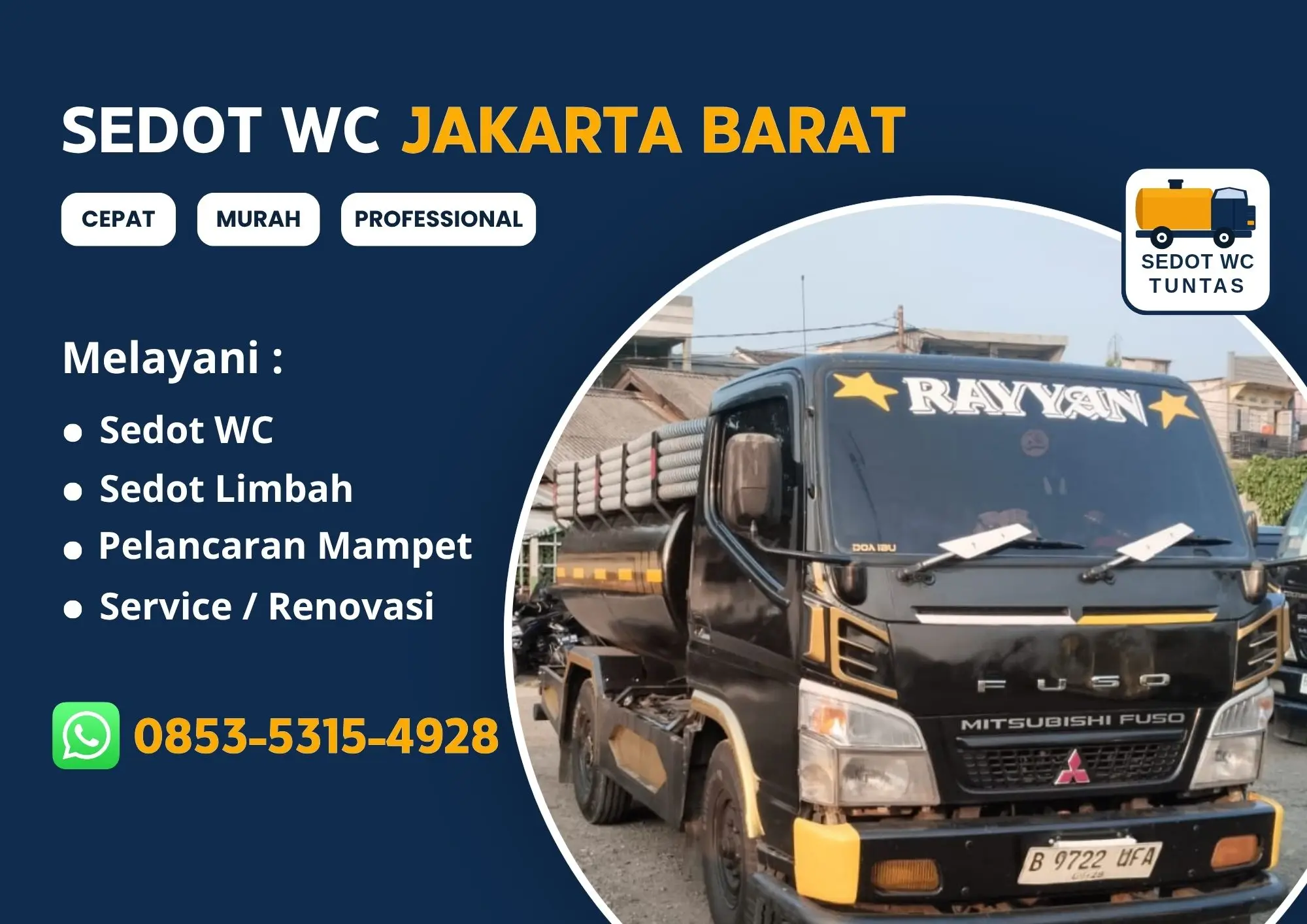 Sedot WC Jakarta Barat Murah Profesional 24 Jam