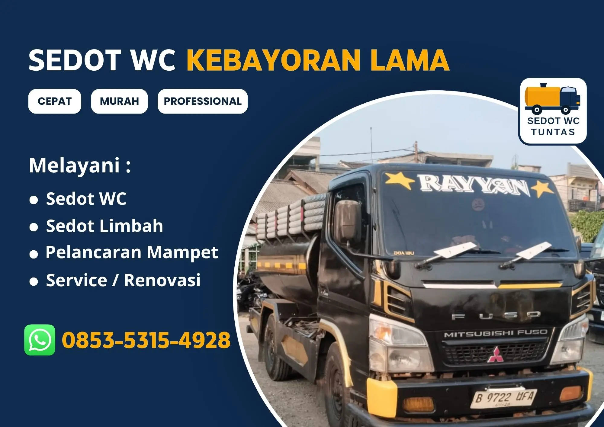 Sedot WC Kebayoran Lama Murah Profesional 24 Jam