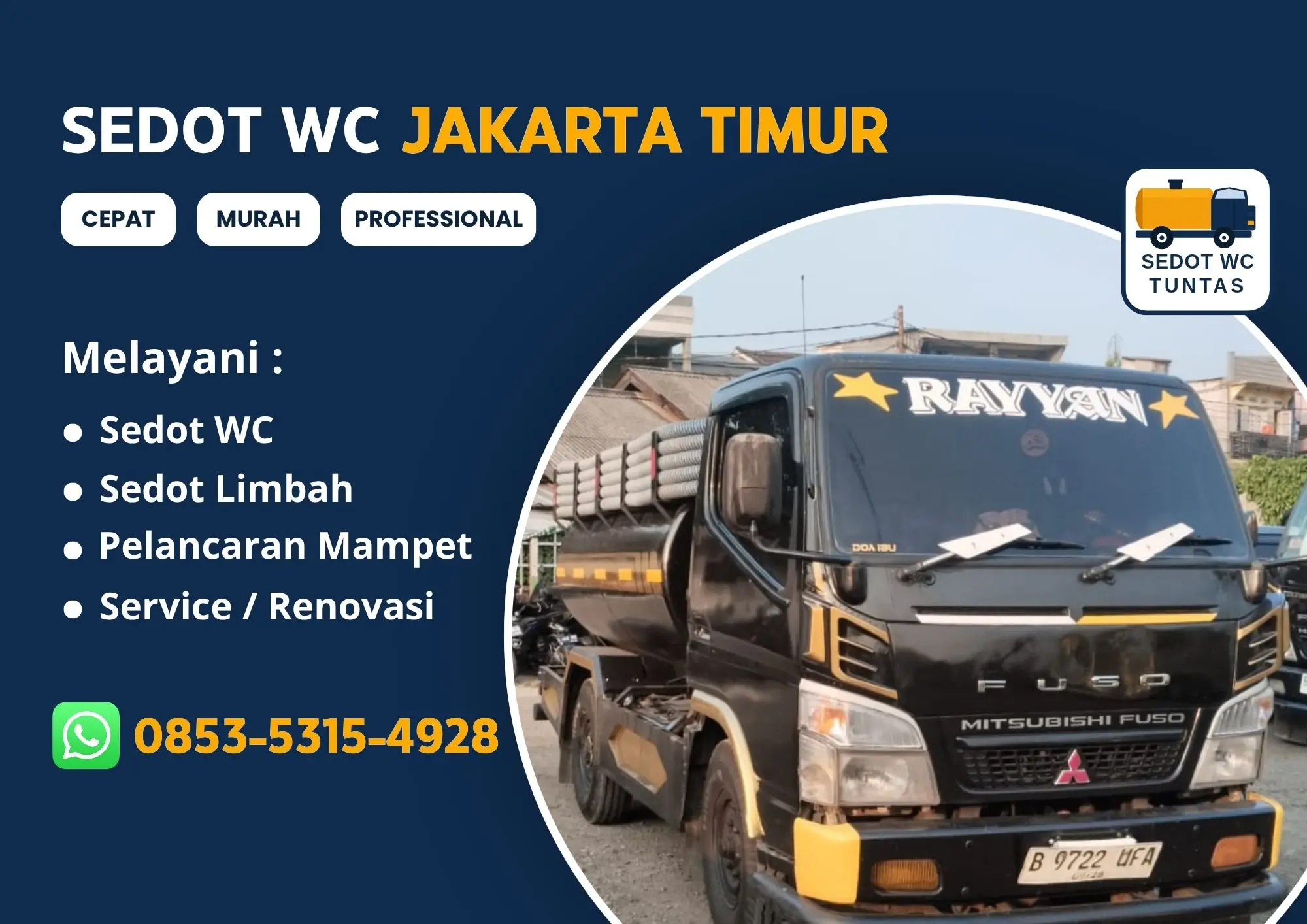 Sedot WC Jakarta Timur Murah Profesional 24 Jam