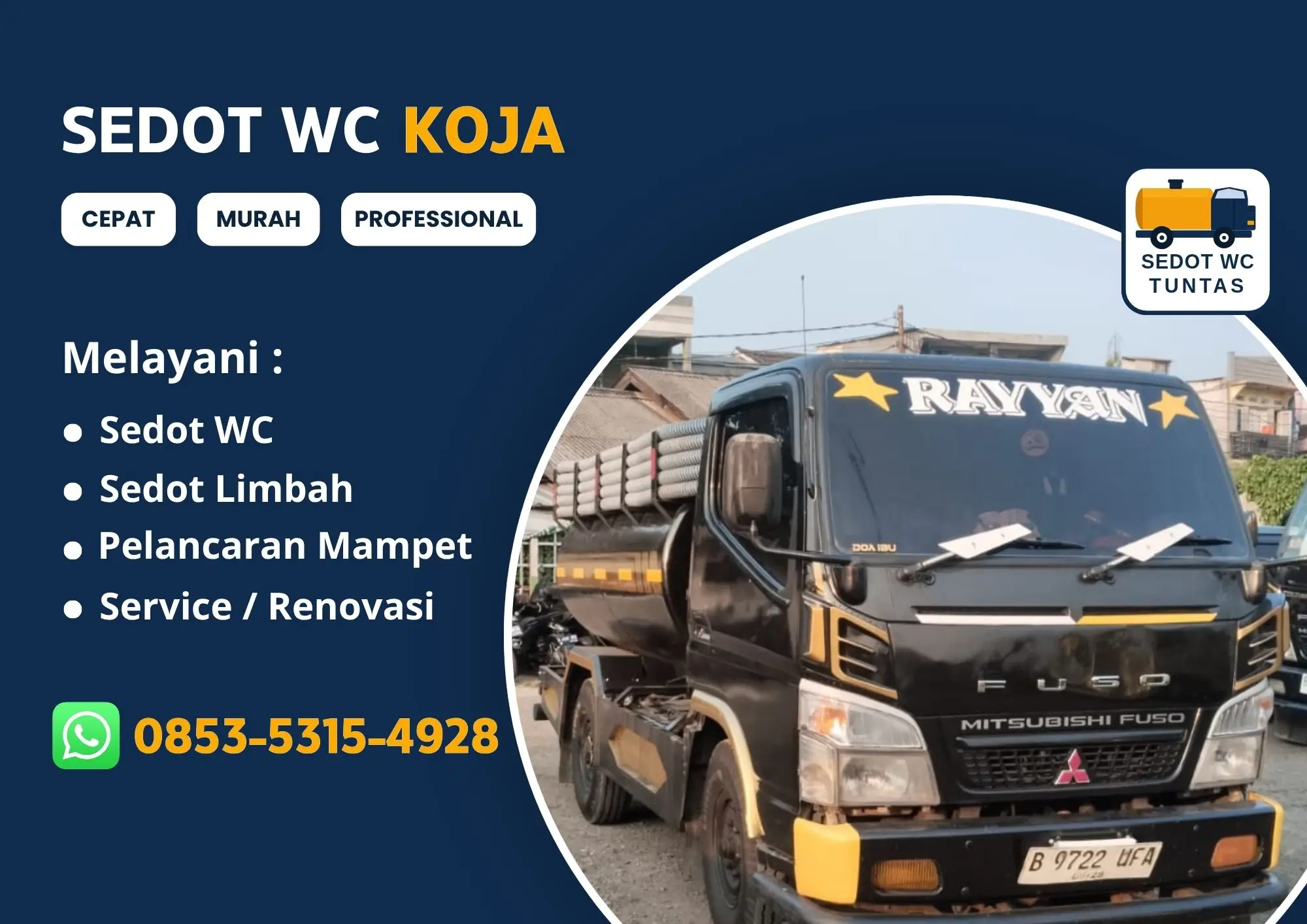 Sedot WC Koja Murah Profesional 24 Jam